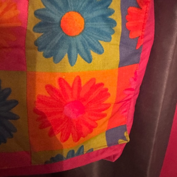 Handmade Spring Flowers Women’s Tote 12x16 Interior Exterior Pocket Flower Clasp - Picture 12 of 13